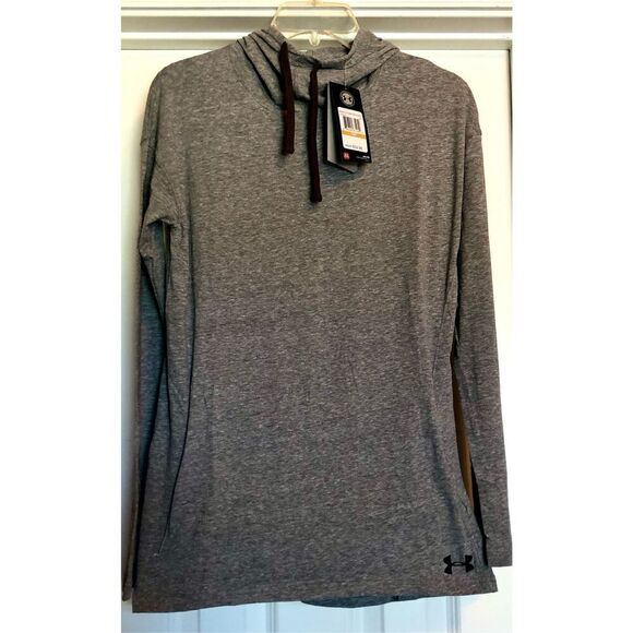 UNDER ARMOUR - L Sz S - NWT Heat Gear Woman's Stadium Hoodie in Graphite - Picture 8 of 16